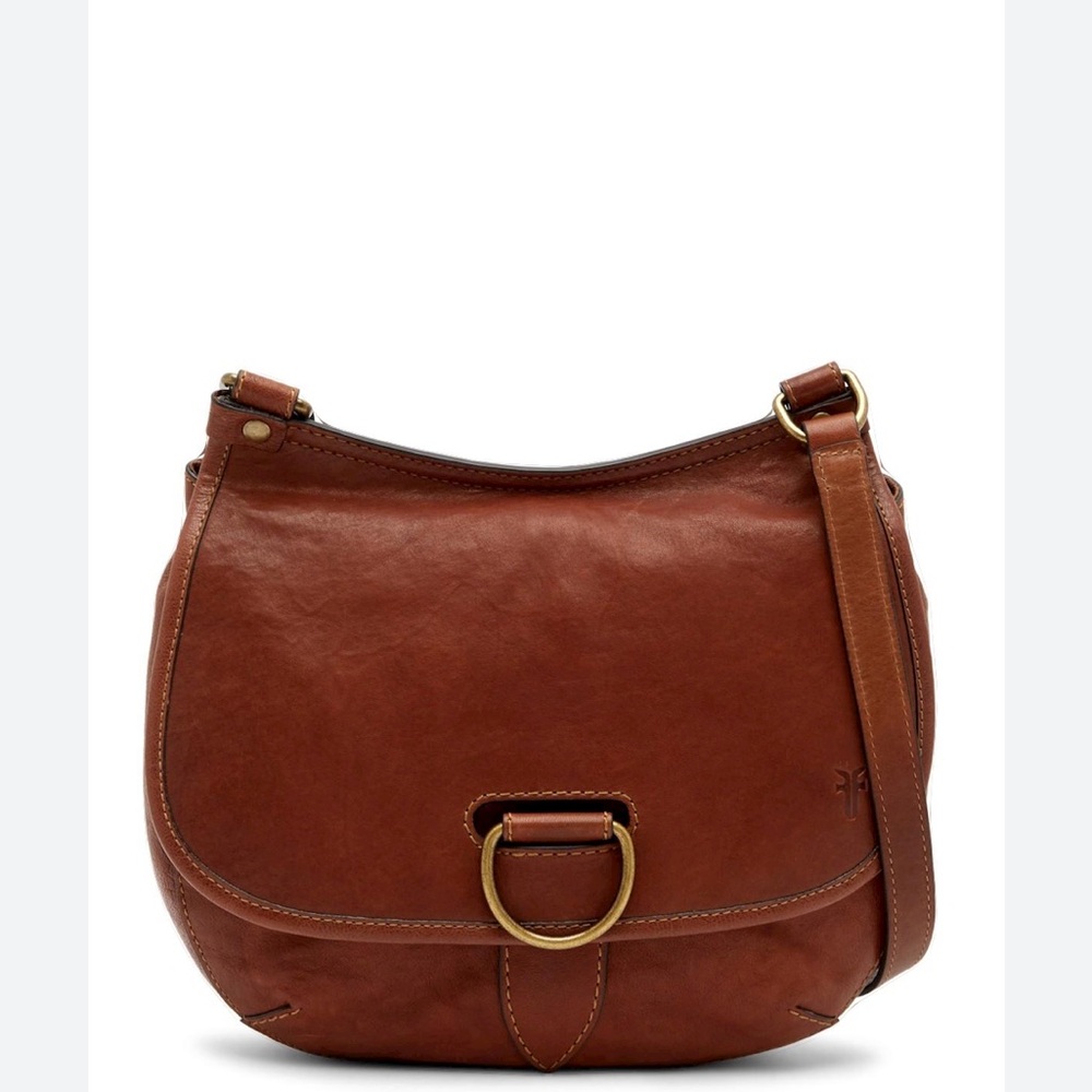 Frye Lucy leather crossbody saddle style bag